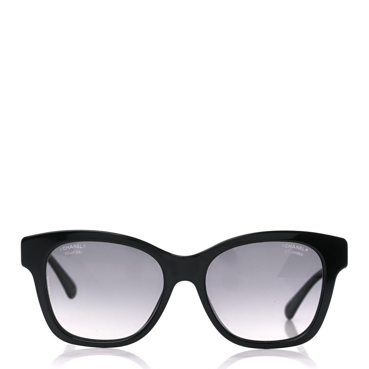 Chanel Acetate Polarized Pearl CC Square Sunglasses 5482-H Black 2 of 8