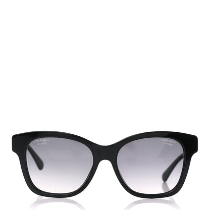 Chanel Acetate Polarized Pearl CC Square Sunglasses 5482-H Black 2 of 8
