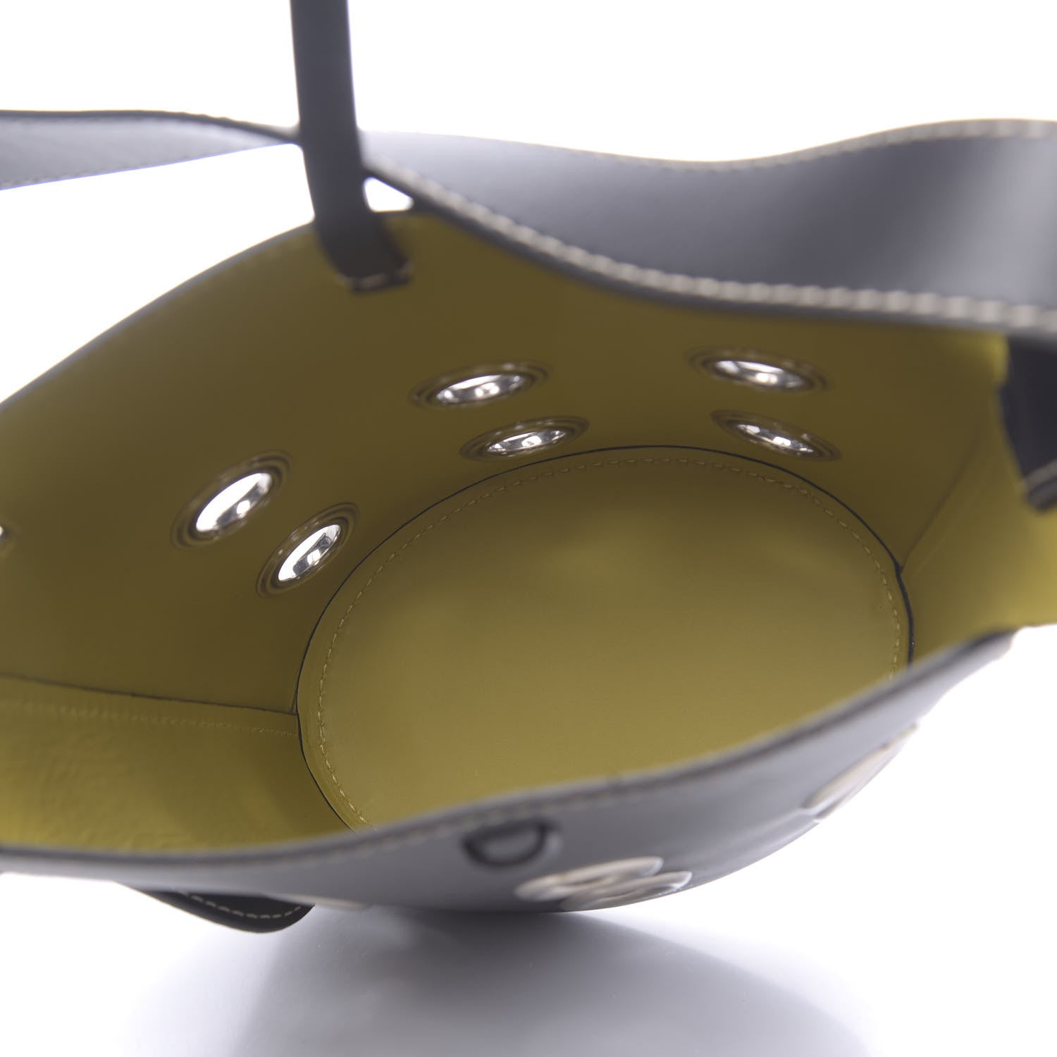 Burberry Calfskin Grommet Mini Bucket Bag Black 6 of 14