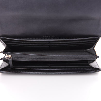 Chanel Metallic Caviar Quilted CC Large Gusset Flap Wallet Black 5 of 11