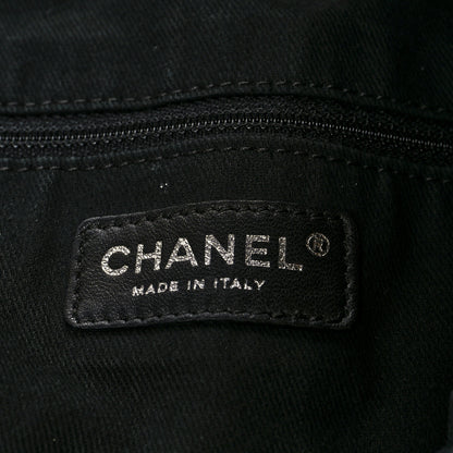 Chanel Cotton Quilted XXL Bandana Shopping Tote Blue 5 of 11