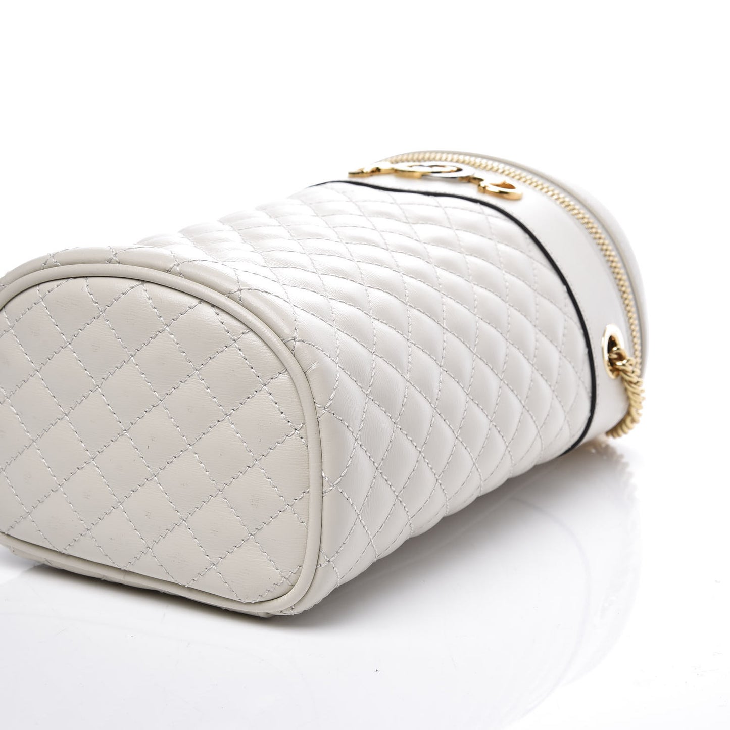 Calfskin Trapuntata Zumi Belt Bag Off White