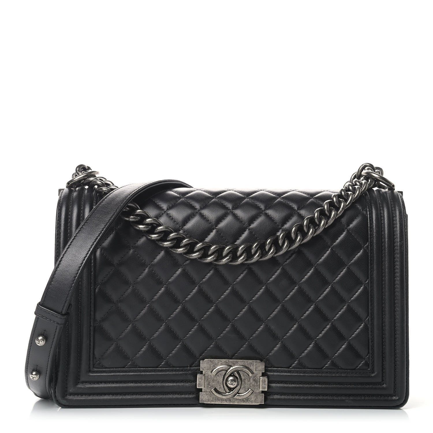 Chanel Lambskin Quilted New Medium Boy Flap Black 1 of 17