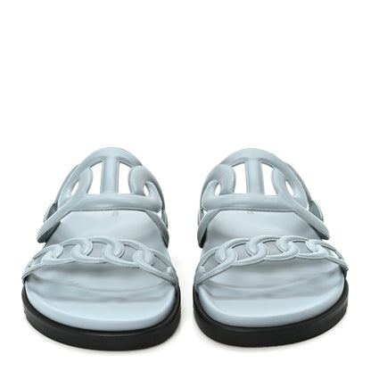 Hermes Nappa Extra Sandals 40 Vert D Eau 3 of 10