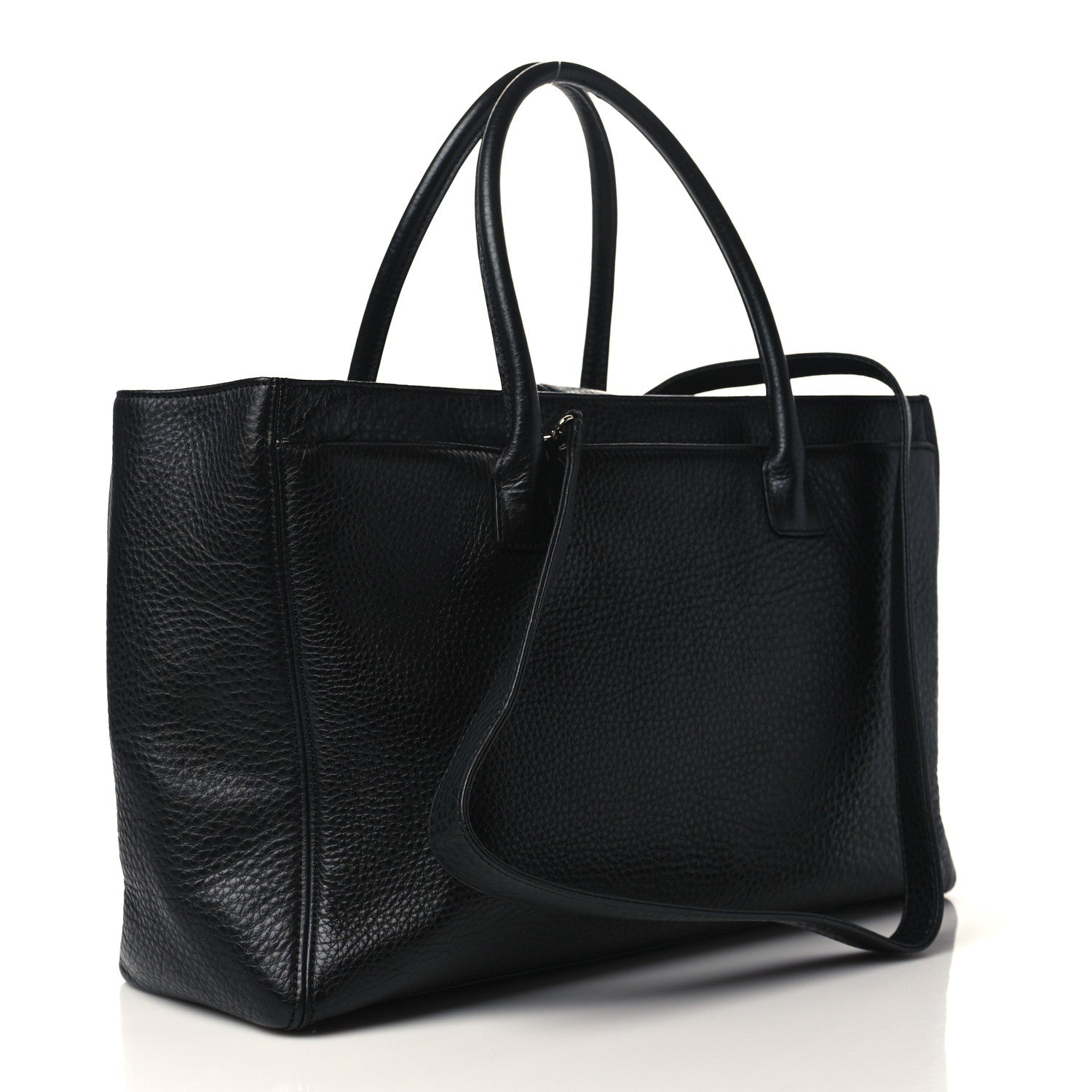 Chanel Deerskin Cerf Executive Shopper Tote Black 3 of 10