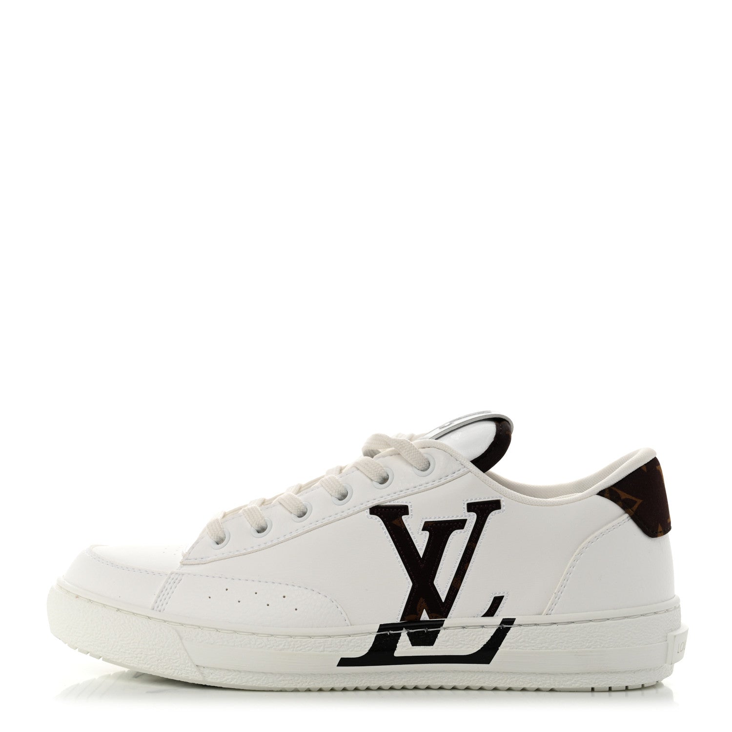 Louis Vuitton Charlie Sneakers 38.5 White Cacoa Brown 1 of 9