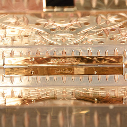 Dolce & Gabbana Metallic Plexiglass Crystal Embellished Shoulder Bag 7 of 8