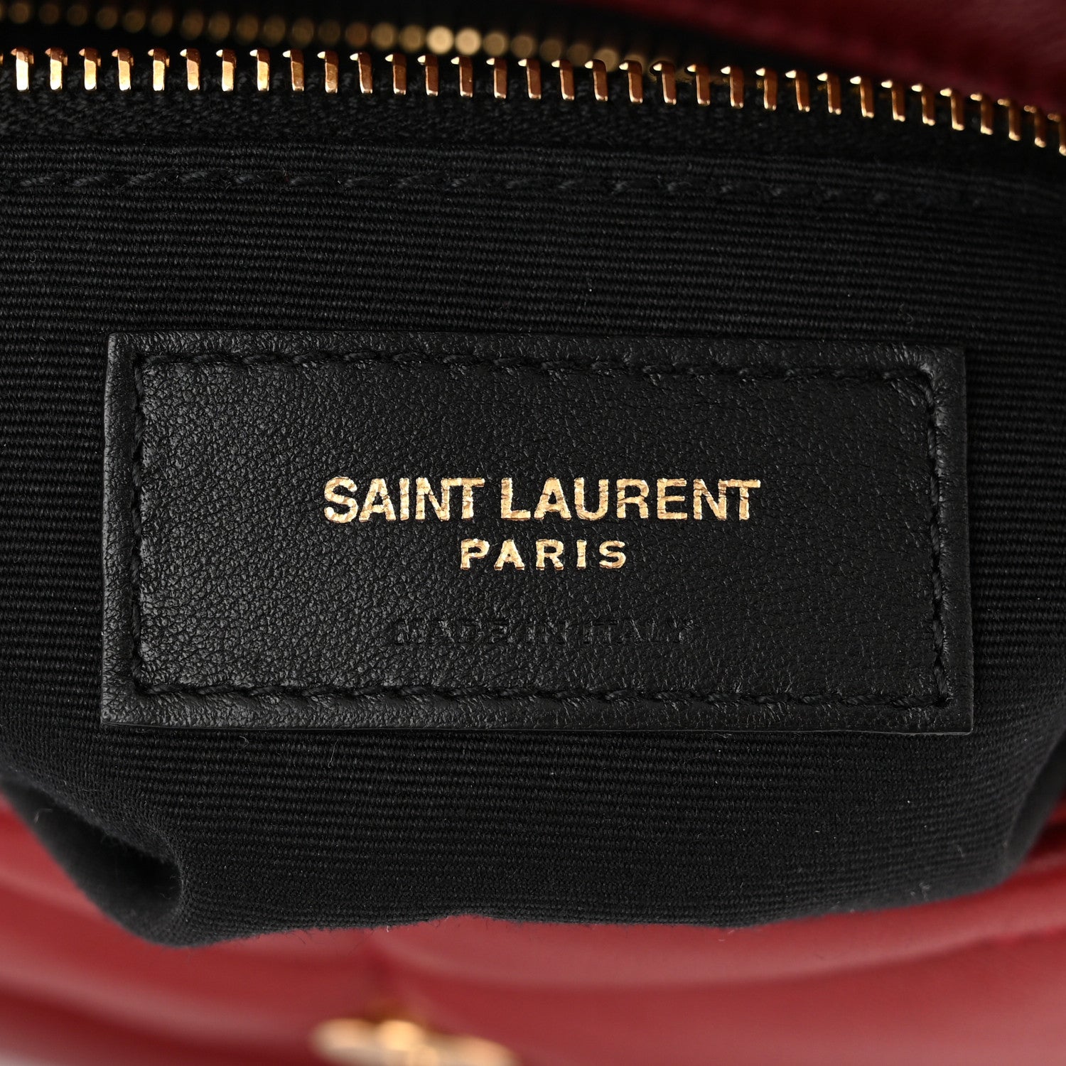 Saint Laurent Lambskin Quilted Toy Loulou Puffer Monogram Chain Satchel Red 6 of 10