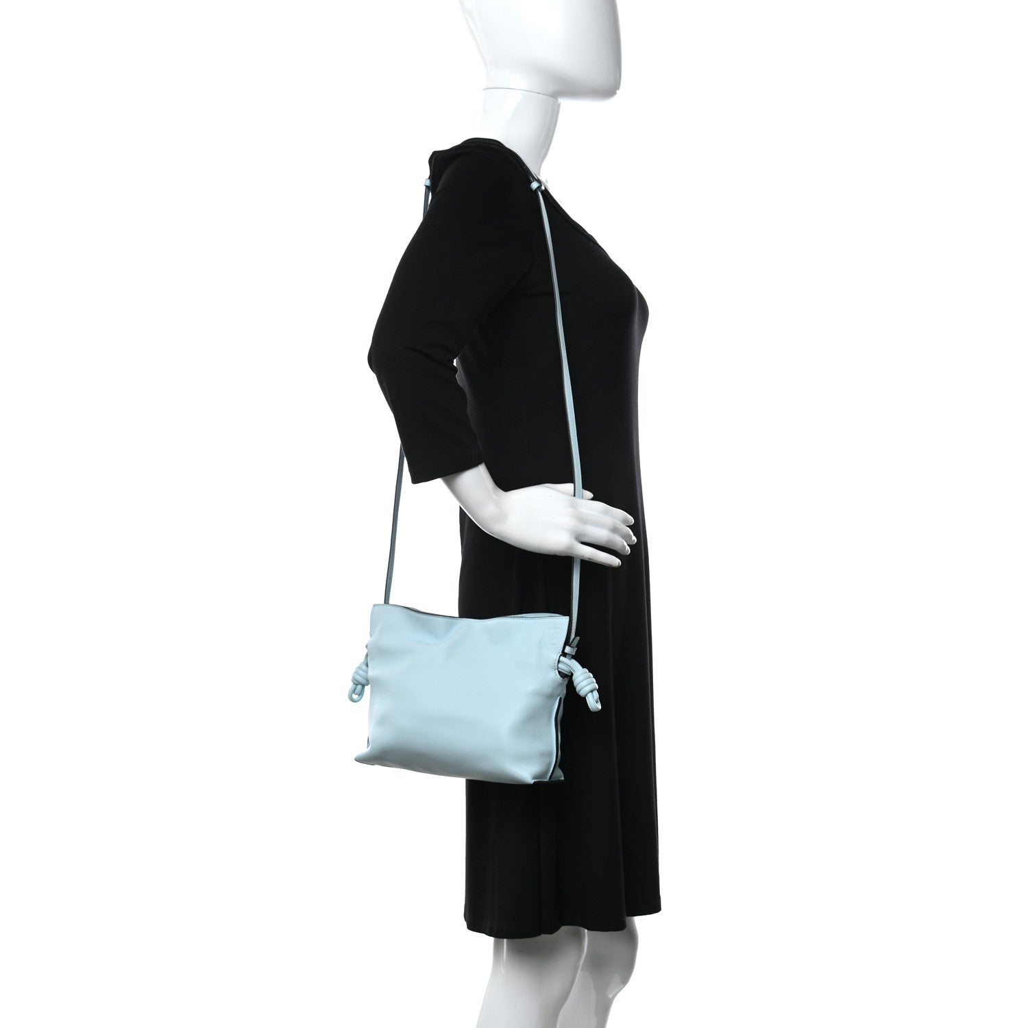 Loewe Calfskin Mini Flamenco Knot Bag Crystal Blue 3 of 10