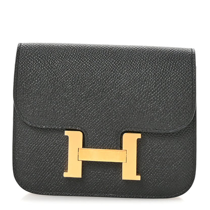 Hermes Epsom Constance Slim Wallet Black 1 of 9