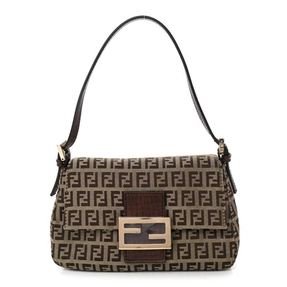 Fendi Zucchino Vitello Mini Mama Baguette Mogano Panna Bruciato 1 of 13
