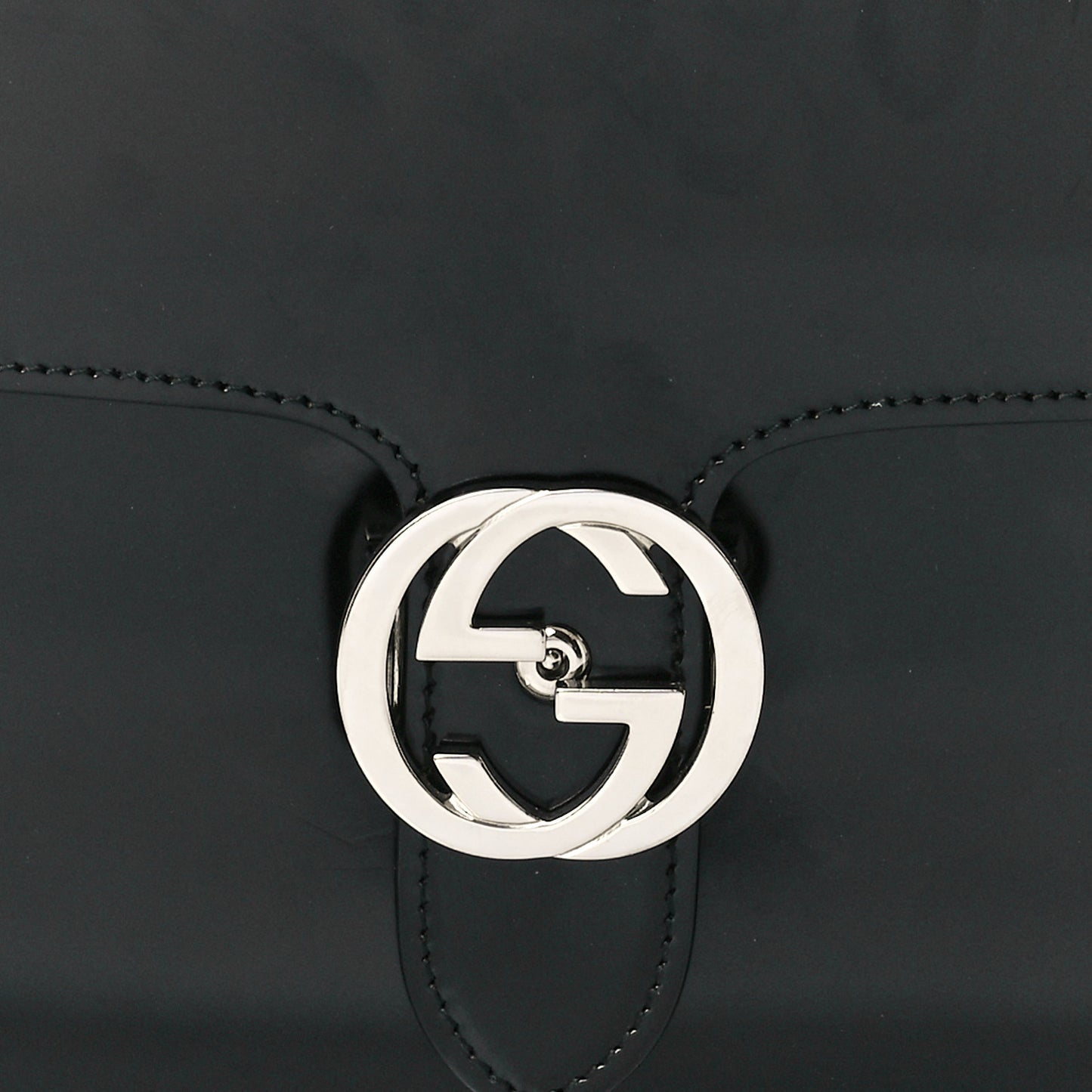 Shade Lux Calfskin Interlocking G Shoulder Bag Black
