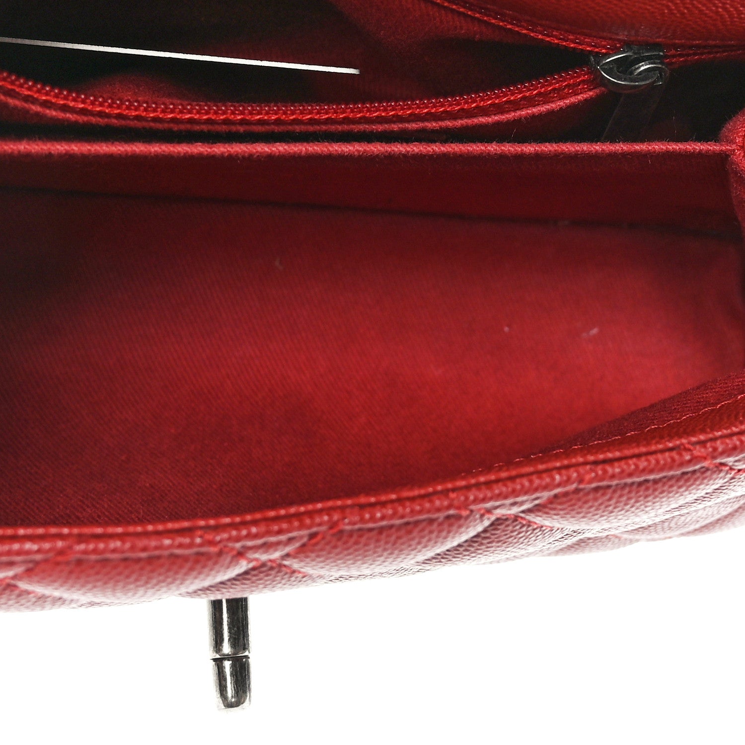 Chanel Caviar Quilted Mini Coco Handle Flap Red 5 of 10