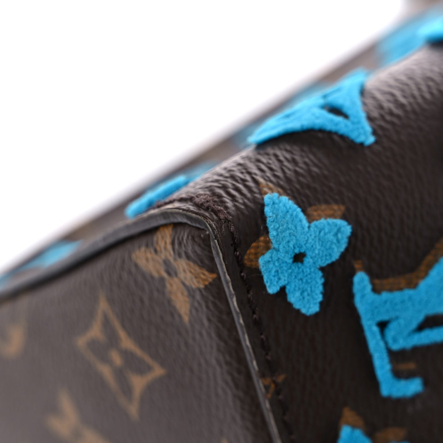 Monogram Tuffetage Triangle Messenger Turquoise