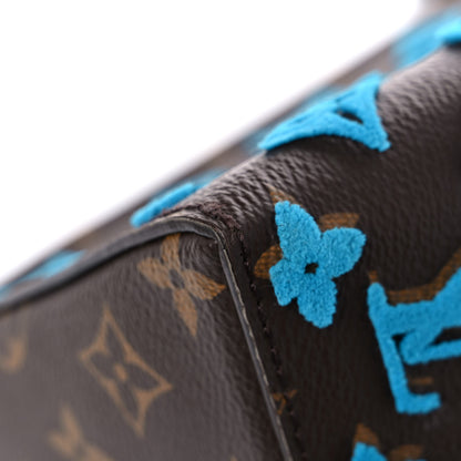 Louis Vuitton Monogram Tuffetage Triangle Messenger Turquoise 10 of 13