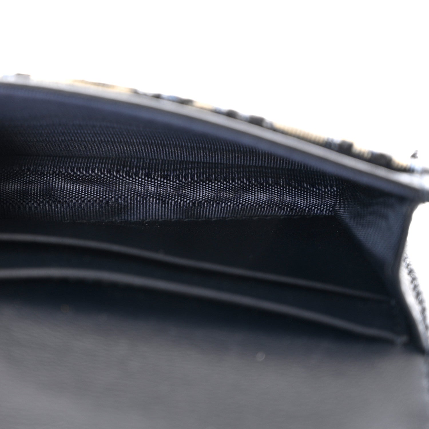 Christian Dior Oblique Saddle Card Holder Blue 5 of 7