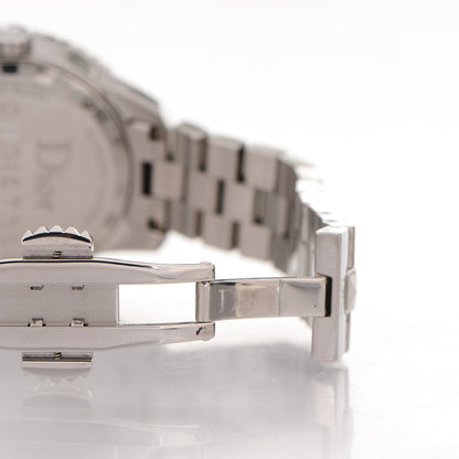 Christian Dior Stainless Steel Diamond Sapphire 33mm Christal Quartz Watch White 8 of 9