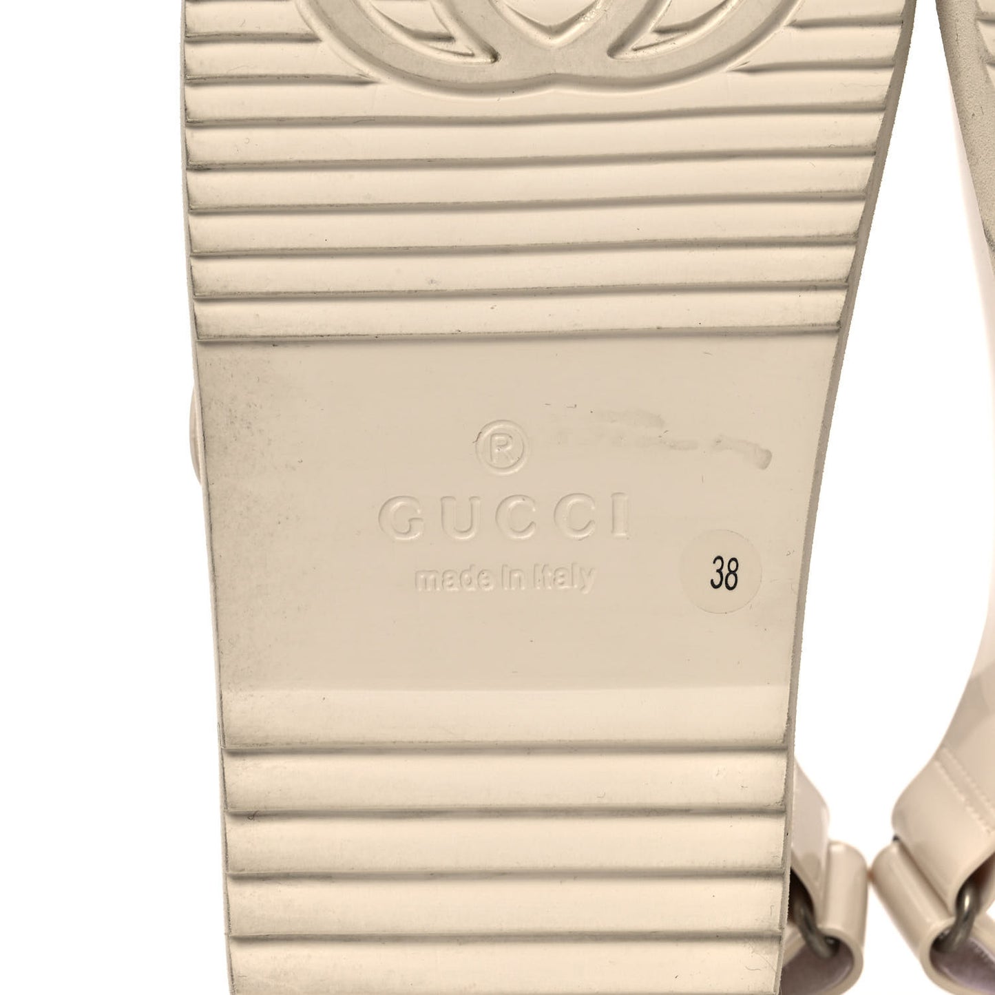 Rubber Mini Double G Womens Isla Dad Sandals 38 Dusty White