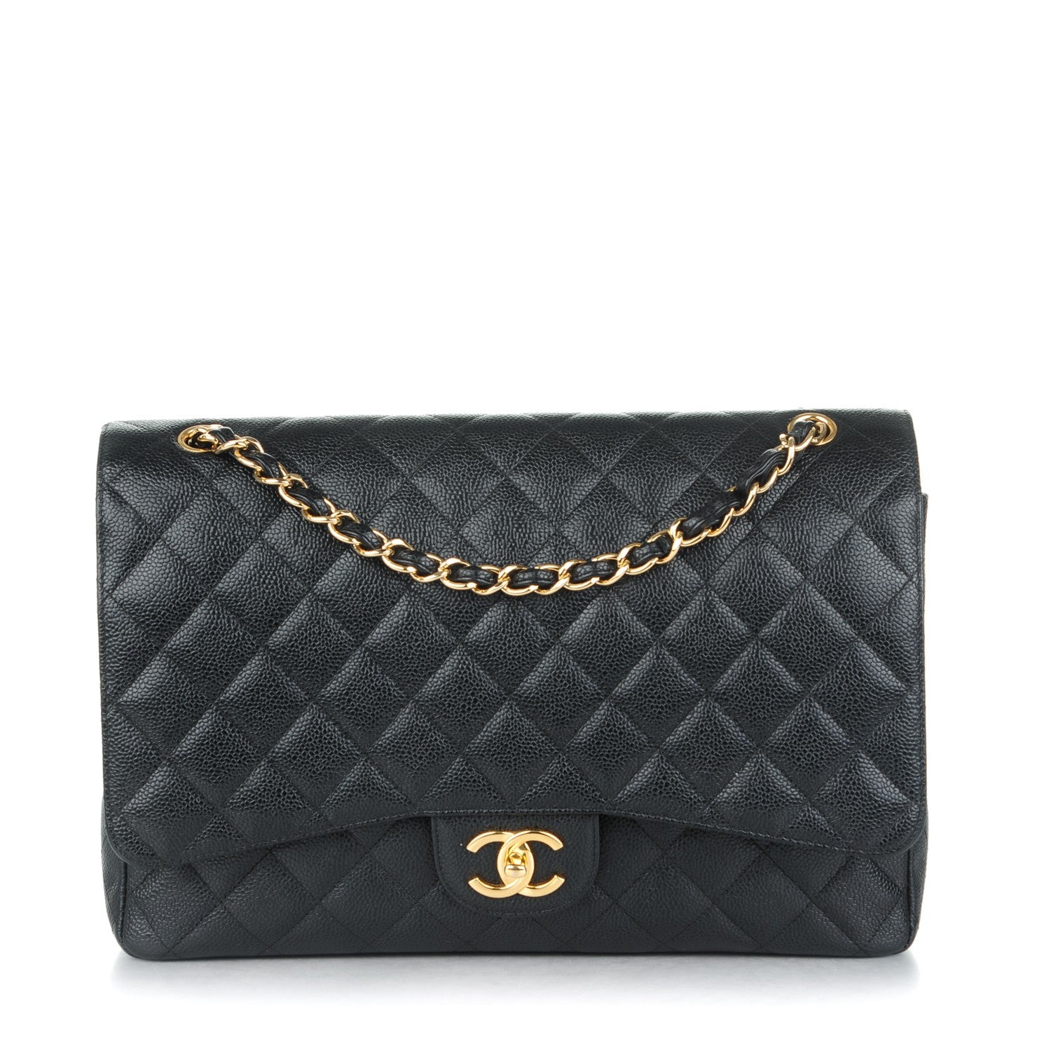 Chanel Caviar Quilted Maxi Double Flap Black 1 of 9