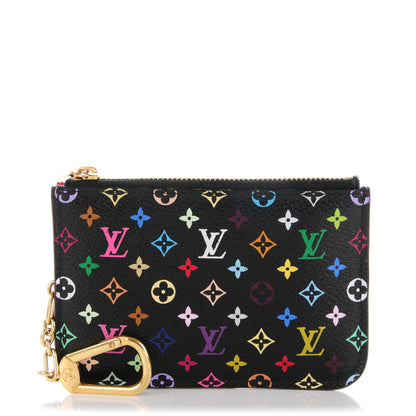 Louis Vuitton Monogram Multicolor Key Pouch Black Grenade 1 of 7