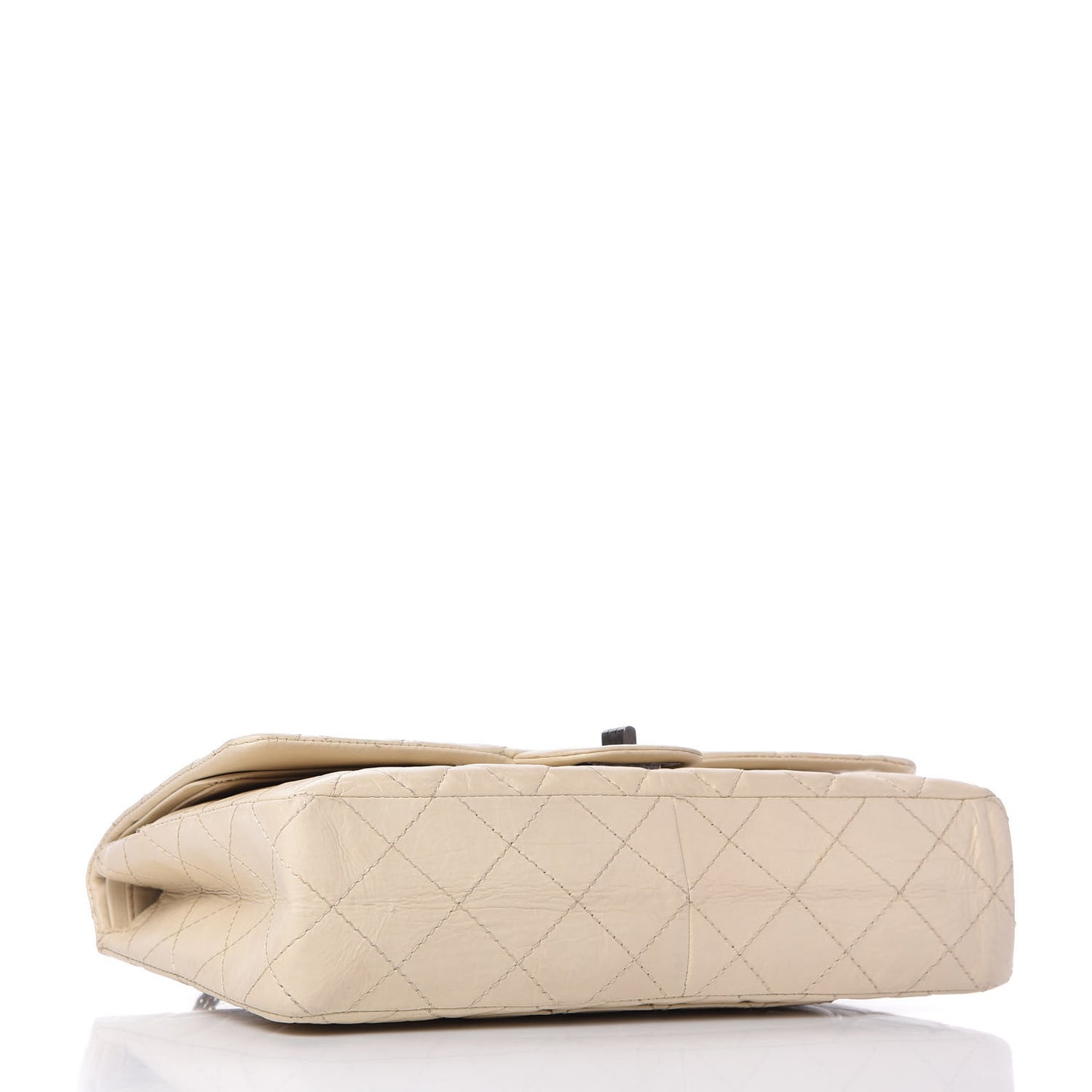 Aged Calfskin Quilted 2.55 Reissue 227 Flap Beige