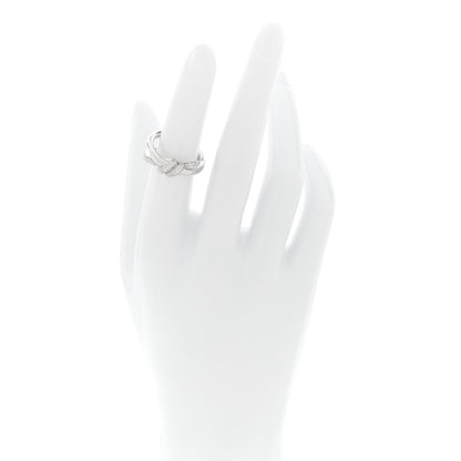 Tiffany 18K White Gold Diamond Double Row Knot Ring 50 5.25 2 of 4