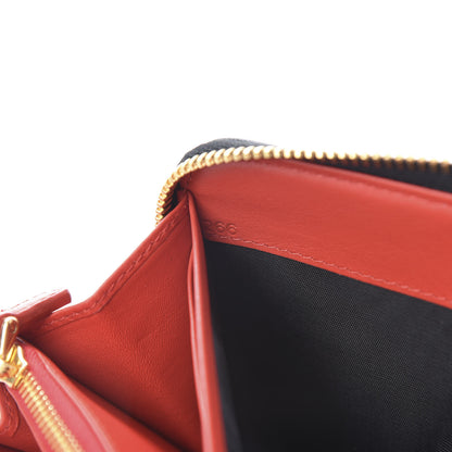 Prada Vitello Move Bi-Color Zip Around Wallet Black Lacca 7 of 8