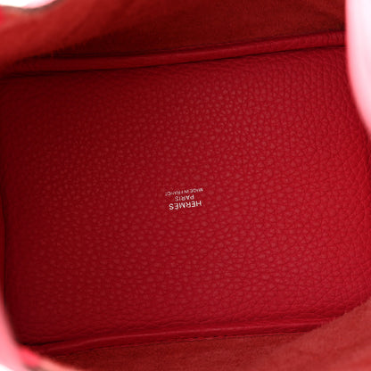Hermes Taurillon Clemence Picotin Lock 18 PM Rose Extreme 5 of 11
