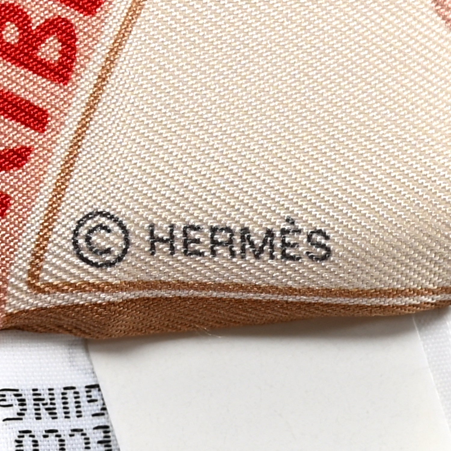 Hermes Silk Funny Ice Cream Twilly Beige Cream Vert 3 of 4