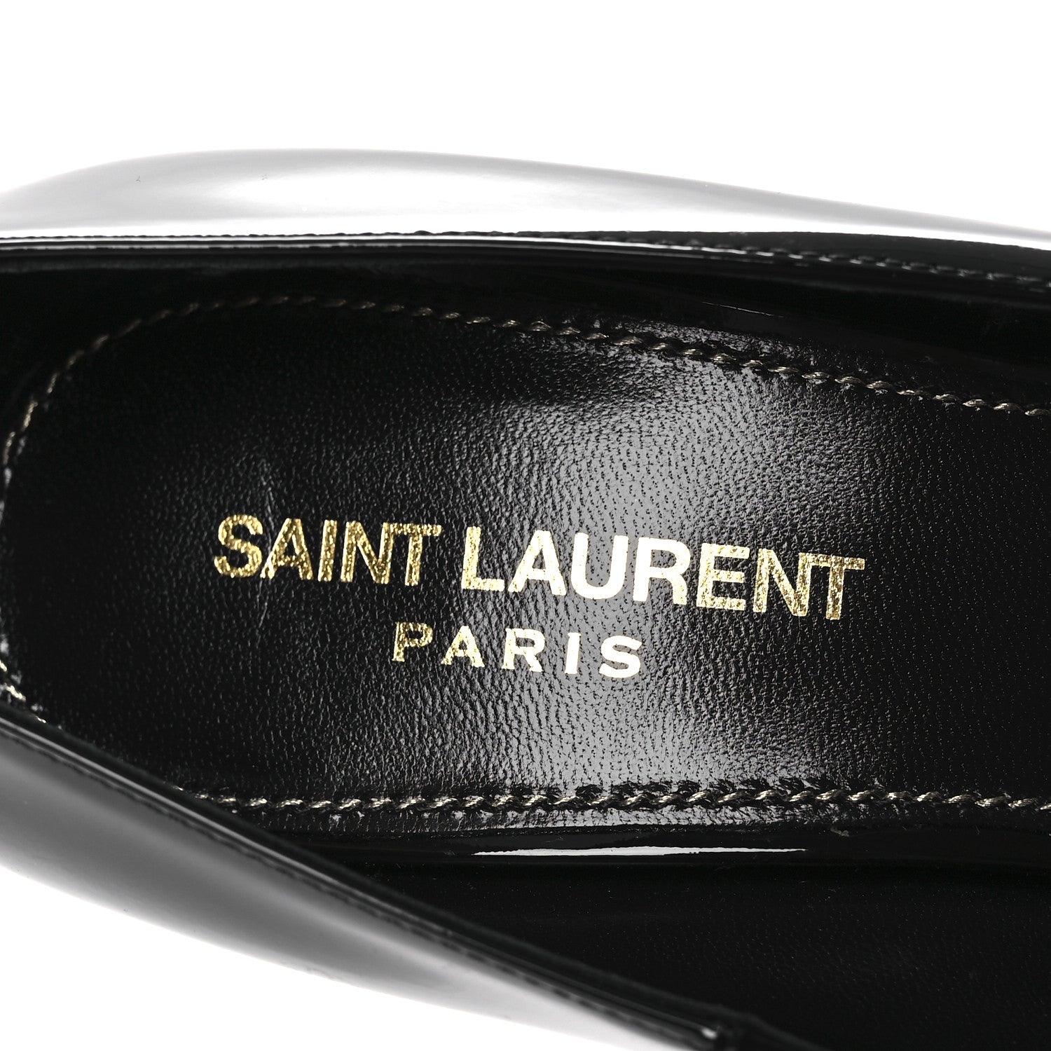 Saint Laurent Patent Calfskin Opyum 110 Pumps 38 Black 9 of 11