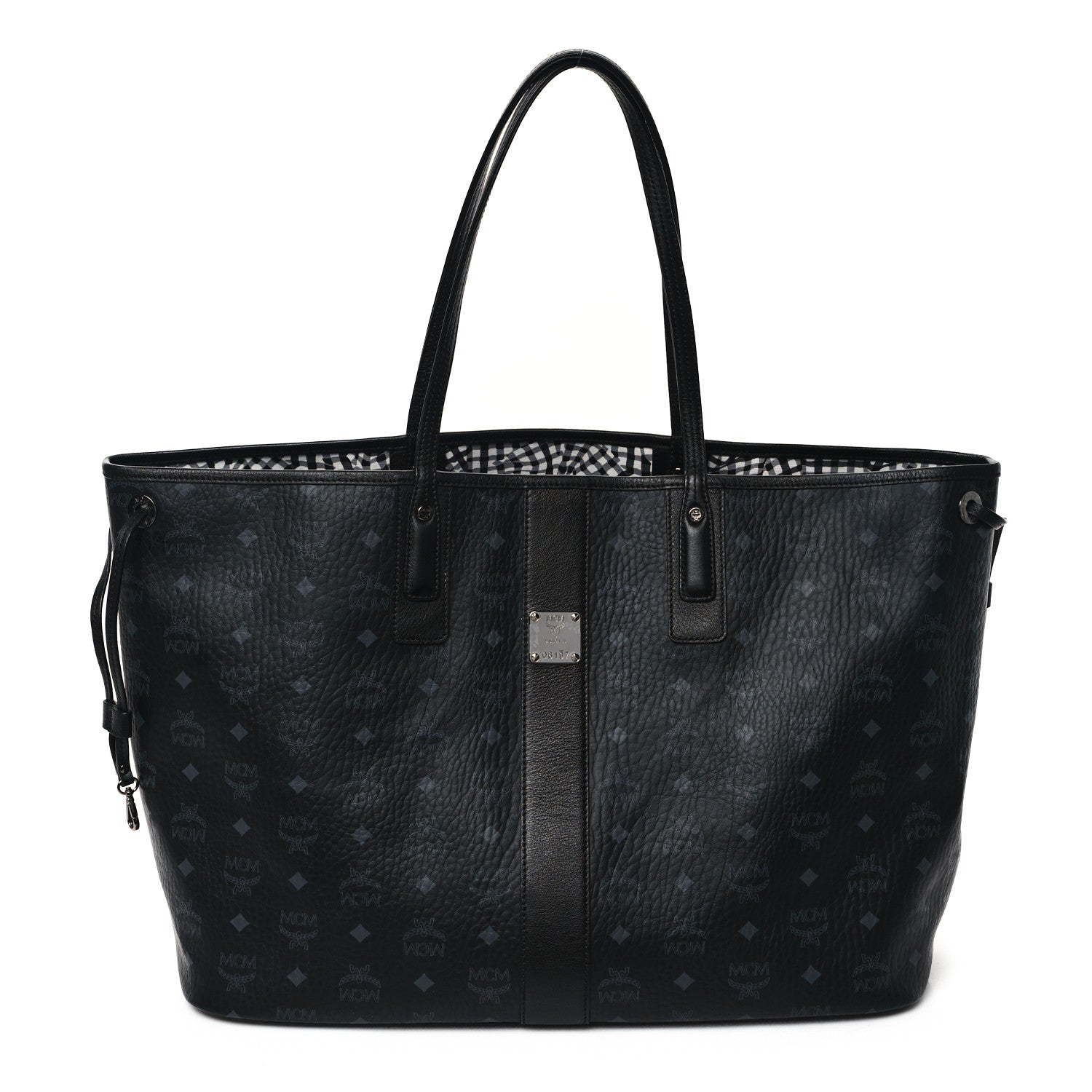 MCM Visetos Large Liz Reversible Shopper Tote Black 1 of 17