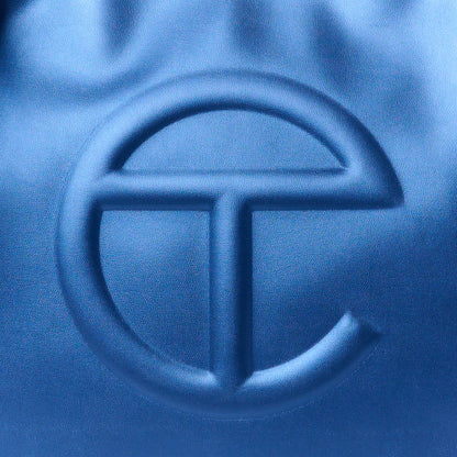 Telfar Metallic Vegan Leather Medium Shopping Bag Cobalt 9 of 11