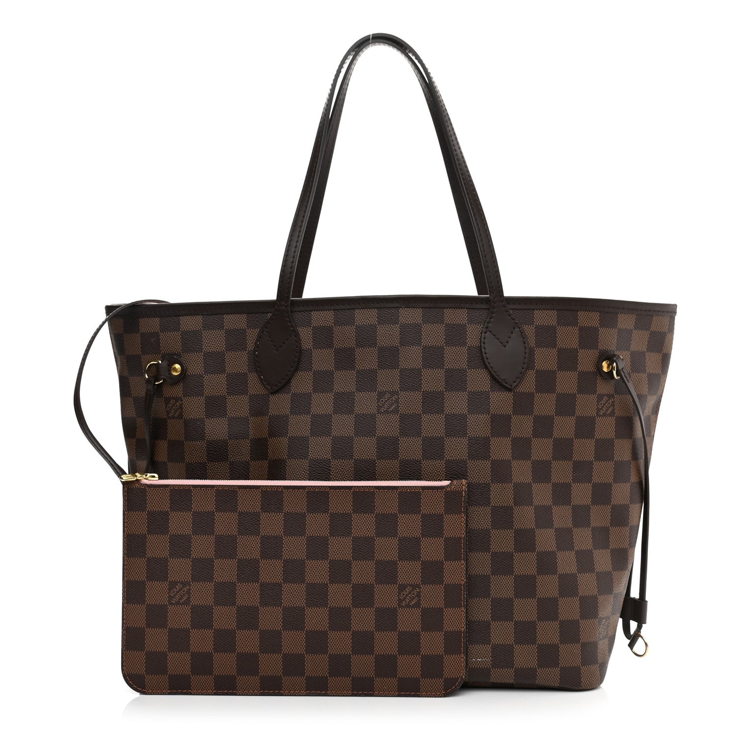 Damier Ebene Neo Neverfull MM Rose Ballerine