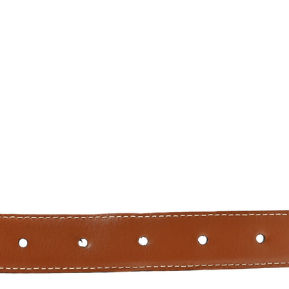 Celine Box Calfskin Medium 25mm Triomphe Belt 75 30 Tan 4 of 9