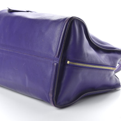 Alexander McQueen Calfskin Large Skull Padlock Zip Around Tote Purple 6 of 12