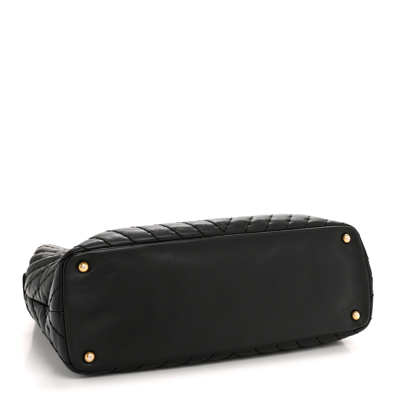 Chanel Calfskin Chevron Quilted Surpique Tote Black 4 of 13