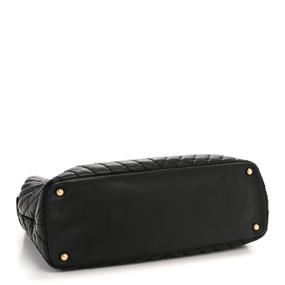 Chanel Calfskin Chevron Quilted Surpique Tote Black 4 of 13