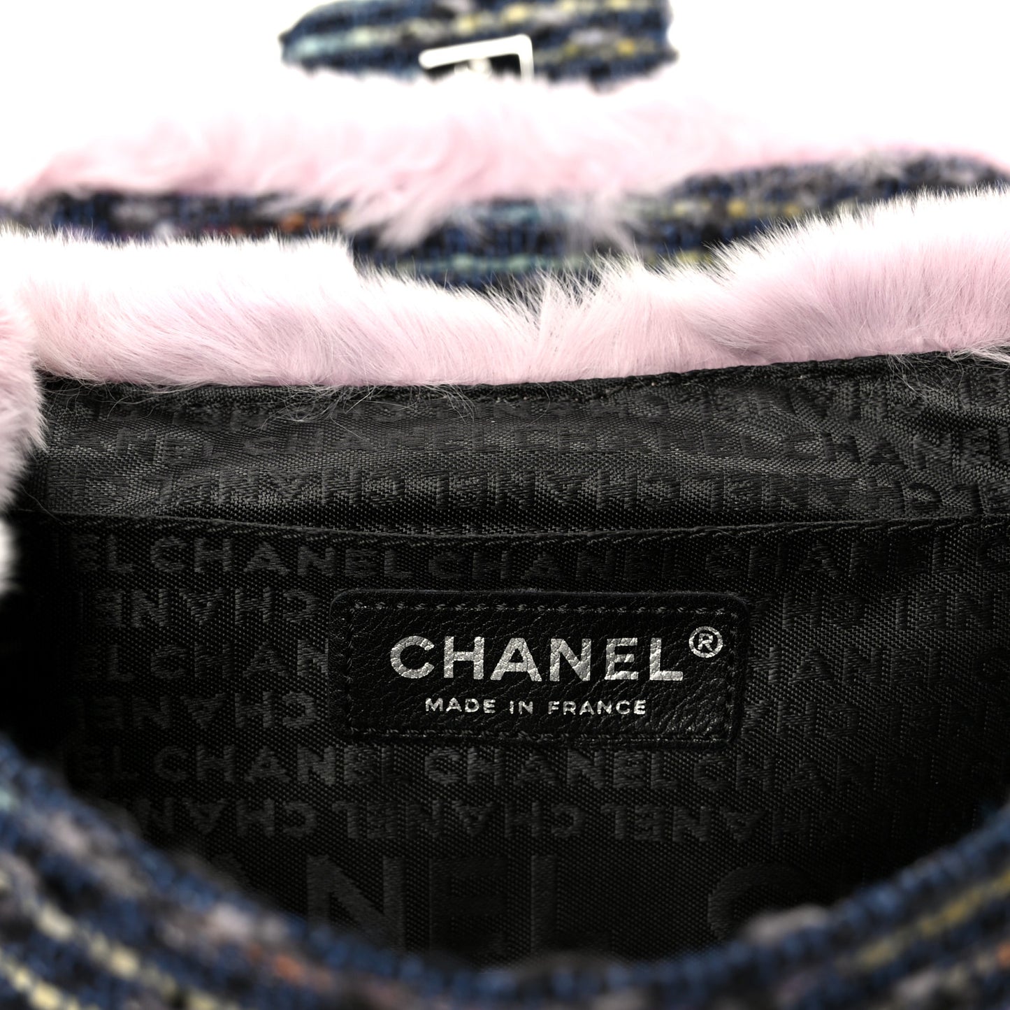 Rabbit Fur Tweed Small Fantasy Flap Lilac