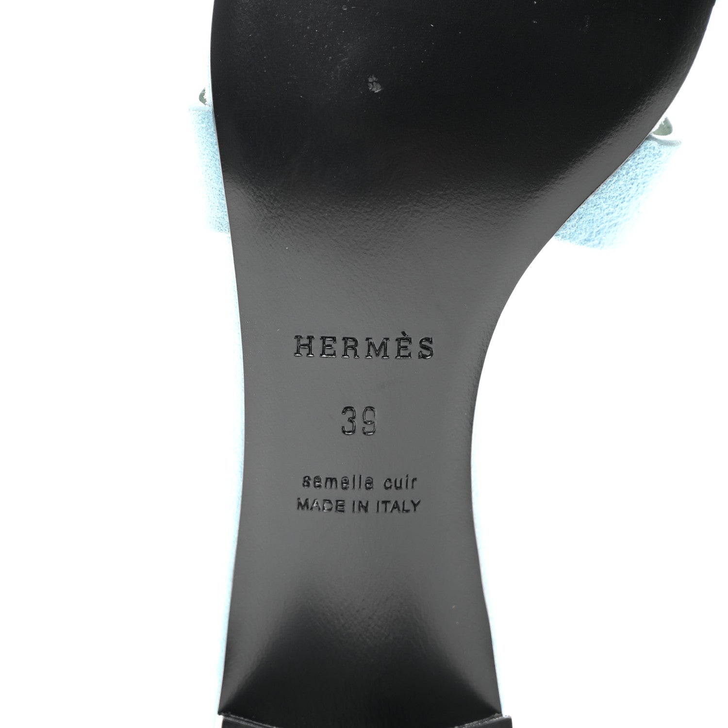 Hermes Suede Goatskin Oasis Sandals 39 Vert D'eau Vert Anglais 8 of 9