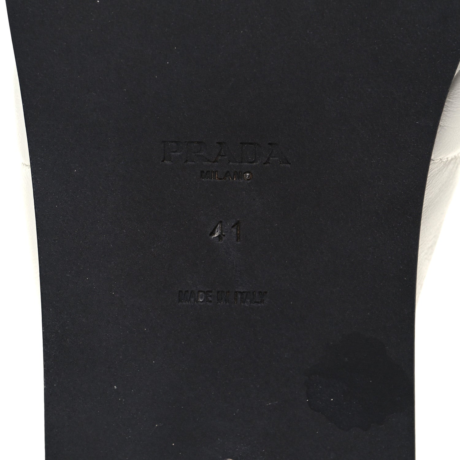 Prada Nappa Logo Quilted Criss Cross Slide Sandals 41 White 6 of 8