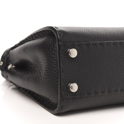 Fendi Cuoio Romano Selleria Bi-Color Mini Peekaboo Iconic Satchel Black Mou 9 of 11