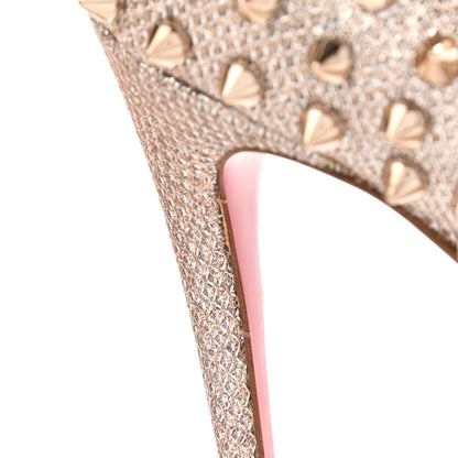 Christian Louboutin Glitter Diams Follies Spikes 100 Pumps 37 Colombe 11 of 18
