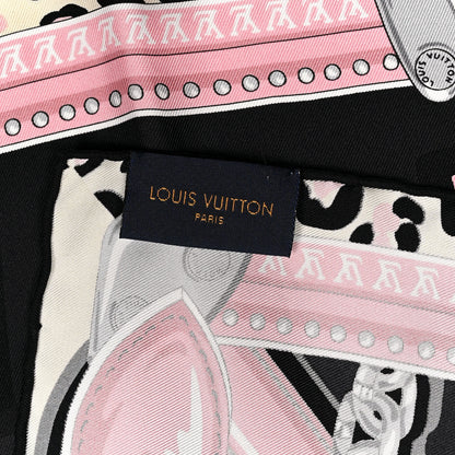 Louis Vuitton Silk Monogram Wild at Heart Square Scarf Black 3 of 3