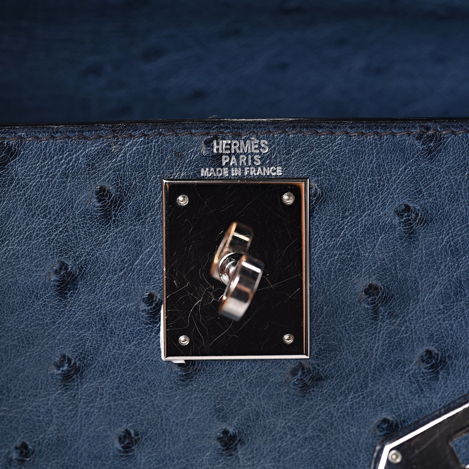 Hermes Ostrich Kelly Sellier 28 Bleu Roi 24 of 49