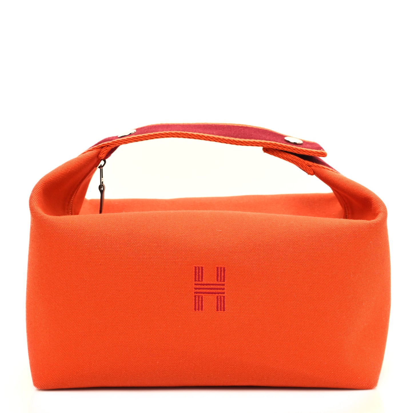 Canvas Large Bride-A-Brac Pouch Orange Feu Burgundy