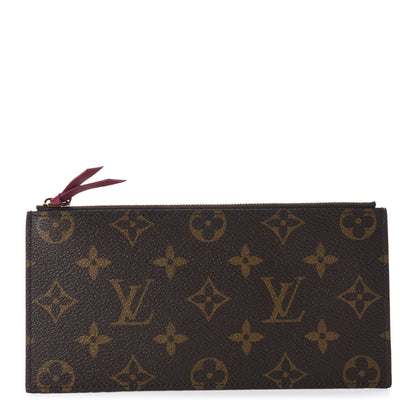 Louis Vuitton Monogram Felicie Chain Wallet Zippered Insert Fuchsia 1 of 6