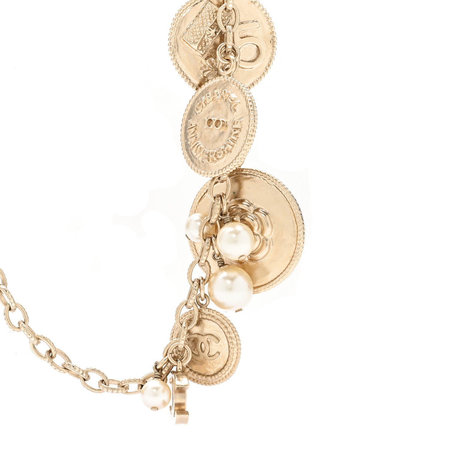 Chanel CC Medallion 100 Anniversary Chain Necklace Gold 4 of 7
