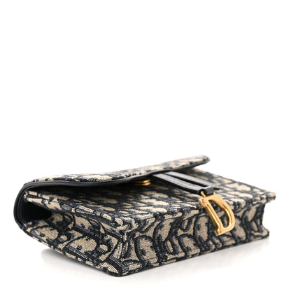 Christian Dior Oblique Saddle Belt Bag Blue 4 of 12