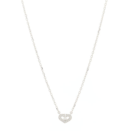 Cartier 18K White Gold Diamond Hearts and Symbols Necklace 1 of 6