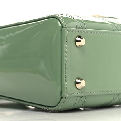 Christian Dior Patent Cannage Mini Lady Dior Mint Green 9 of 10